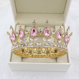 Tiara Corona Vintage Barocca per Regina e Re, Accessorio per Capelli da Donna, Gioielli per Matrimonio e Ballo di Gala - Product Image 4