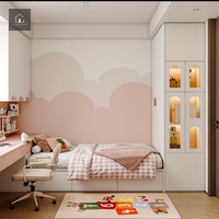 XINGRUO Armoire de chambre moderne sur mesure, armoire de rangement crème, meuble de chevet pour appartement, hôtel, villa, projet