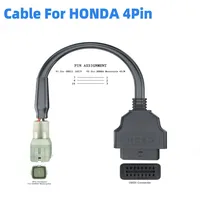 Adaptateur de câble de moto pour moto Ymh 4 broches vers OBD2 16 broches, adaptateur pour DUCATI 4 broches, pour HONDA 4 broches, pour KTM 6 broches