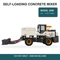 Camion malaxeur à béton de 1,5 mètre cube 6x4 commandé par PLC pour usage agricole