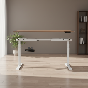 तेजी से लिफ्ट 60 mm/s निर्माता इलेक्ट्रिक ऊंचाई समायोज्य डेस्क दोहरी मोटर स्थायी डेस्क घर कार्यालय फर्नीचर समाधान अनुकूलित - Product Image 1