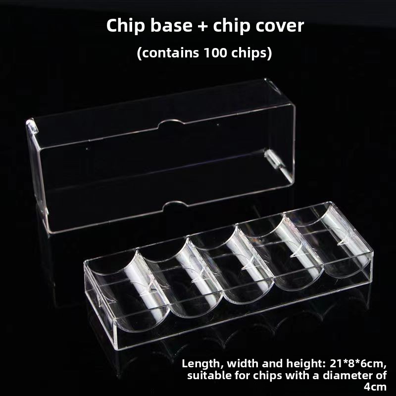 Crystal acrylic-chip rack with cover