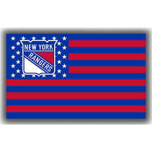 Drapeau des Rangers de New York 3x5 pieds, imprimé double face, pour extérieur, avec 2 œillets, vente en gros par les usines chinoises des équipes de la LNH - Product Image 2