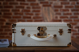 Customized Pure <strong>White</strong> <strong>Suitcase</strong> Men Royal Imperial Leather Case for Painting Arts and Jewelry - Product Image 3