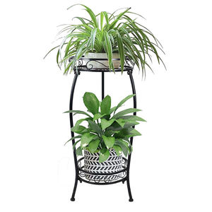 NATURIX <span class=keywords><strong>Support</strong></span> pour plantes d'intérieur/extérieur à 2 niveaux Porte-pot de fleurs en acier de style classique avec revêtement en poudre pour la décoration de la maison et du jardin - Product Image 2