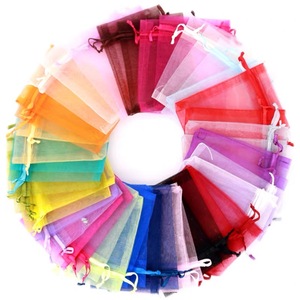 للبيع بالجملة تغليف مجوهرات أورجانزا برباط شبكي شفاف صغير متعدد الألوان من الأورجانزا للسلع الصغيرة بسعر الجملة - Product Image 3