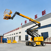 Plateforme de travail aérienne électrique autonome hydraulique 22m à bras courbé avec niveau laser et moteur pour la construction de précision