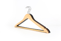 Cintre à chemises en bois durable de luxe, de haute qualité, chromé, à encoches en U, antidérapant, multifonction, double niveau, coloré, personnalisé, pour sacs