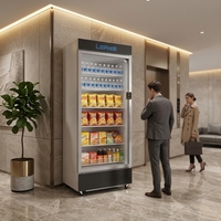 Máquina Expendedora Personalizada LERKE Sudáfrica, Máquina Expendedora Automática Delgada para la Venta de Bolas de Fútbol y Snacks