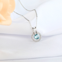 17 km — collier avec pendentif en cristal, argent Sterling 925, bijoux pour femmes, cadeau 2022