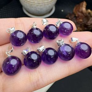Pendentif en argent 925 en gros, pierres de guérison en cristal naturel, améthyste, collier de bijoux en pierres précieuses, aigue-marine, quartz de jardin pour cadeau - Product Image 5