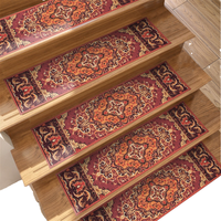 Tapis imprimé sur mesure en imitation cachemire, polyester, style bohème, à poils moyens, épais, adapté aux animaux domestiques, fabriqué à la machine, pour salon