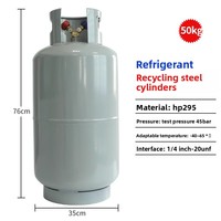 Cilindro de Recuperación de Refrigerante RIEUQ R410/22, Unidad de Almacenamiento en Frío, Aire Acondicionado, Botella de Recuperación de Flúor Reutilizable de 12L, Evaporador