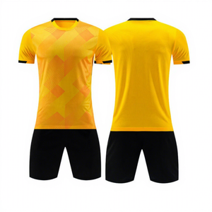 Set di Maglie da <span class=keywords><strong>Calcio</strong></span> Blu Personalizzate all'Ingrosso, Uniforme Unisex con Strisce Sfumate, Completo da Allenamento con Nome della Squadra, Numero e Logo Stampati OEM - Product Image 2