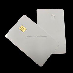 Carta di credito in PVC di 4428 smart Contact con banda magnetica con slot per chip di stampa colorato bianco 4442 - Product Image 4