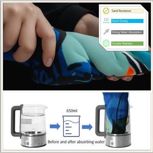 맞춤형 극세사 모래 방지 비치 타올 빠른 건조 물 흡수 해변 타올 - Product Image 3