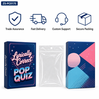 Jeu de cartes de quiz musical pour 2 joueurs avec lumières clignotantes - POP QUIZ Boîte en carton pour fête