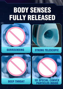 SacKnove sichtbar <span class=keywords><strong>Video</strong></span> Männer Sexspielzeug elektrisch automatisch aufgeheizter Penisvibrator stoßen Masturbationsbecher mit Handyhalterung - Product Image 6