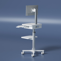 Contrôle médical RV chariot portable médical ordinateur tablette chariot équipement mobile chariot ordinateur bureau avec réglable