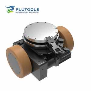 Carretilla elevadora Plutools personalizable de 400mm de diámetro AGV AMR con rueda motriz diferencial doble, rueda sólida de poliuretano, Material de Metal - Product Image 3