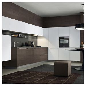 Gabinetes de Cocina Modulares en Forma de L, Coloridos, con Acabado de Grano de Madera, para Hogares Modernos - Product Image 5