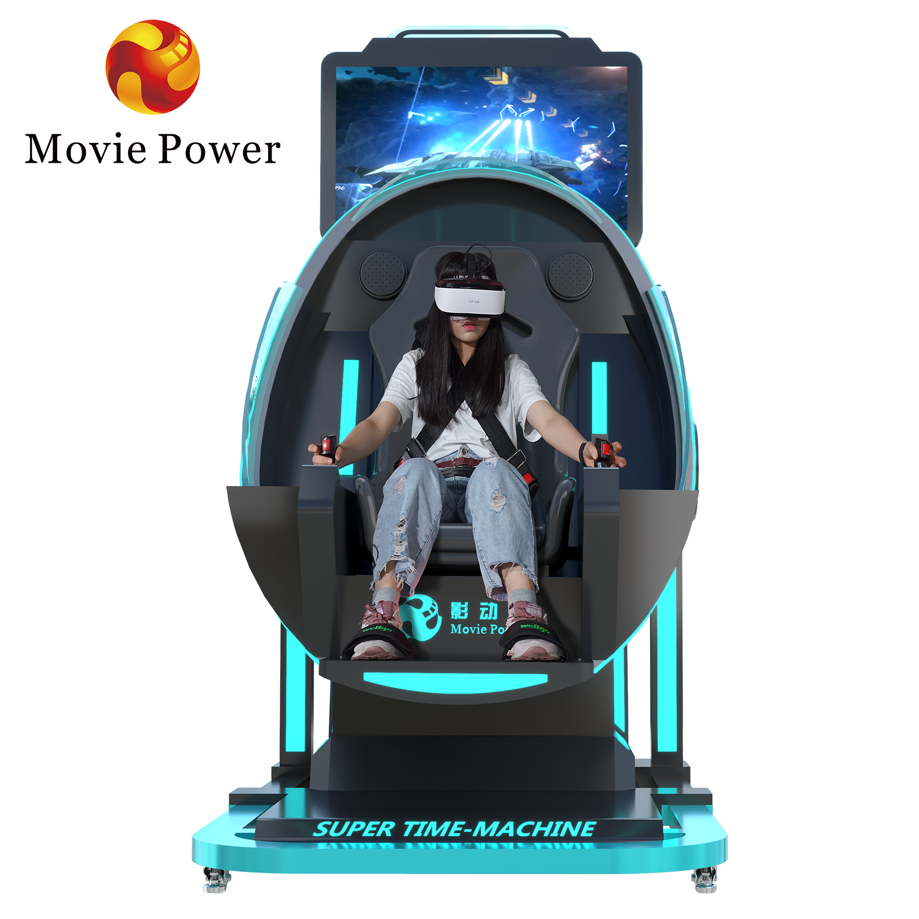 ORANGLES MoviePower 9D VR 360 Simulator Machine | VR Game Equipment for Arcades, Shopping Malls & Family Entertainment Centers – 360° Motion VR (Kuwait) - elegant presentation - exhibiting components - Image 6 of 6 | ideal for home | Discount on MoviePower 9D VR 360 Simulator Machine | VR Game Equipment for Arcades, Shopping Malls & Family Entertainment Centers – 360° Motion VR (Kuwait) Virginia | Free Shipping ORANGLES