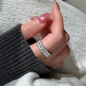 Bague en argent pur S925 avec design de niche, luxe léger, style médiéval vintage, bord de jupe, simple, tendance, style hip-hop - Product Image 2