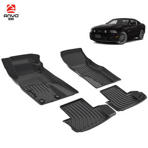 Tapis de sol de voiture 3D de luxe en TPE avec logo emblème, tapis de sol de voiture pour <span class=keywords><strong>Ford</strong></span> Mustang, tapis de sol personnalisés 2011-2014 - Product Image 1