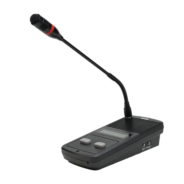 IP Paging Microphone with 2 Buttons for Intercom System & Speaker