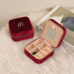 Estuche Organizador de Joyas Portátil con Logotipo Personalizado, Caja para Aretes de Niña, Estuche de Almacenamiento de Joyas de Cuero PU, Pequeñas Cajas de Joyería de Viaje - Product Image 5