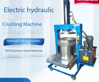 WILK Hydraulische Cassave Wortelgroenten Ontwateringspers Handmatig Bediende Elektrische Motor 52L 500mm Slag Separator Fruitkern
