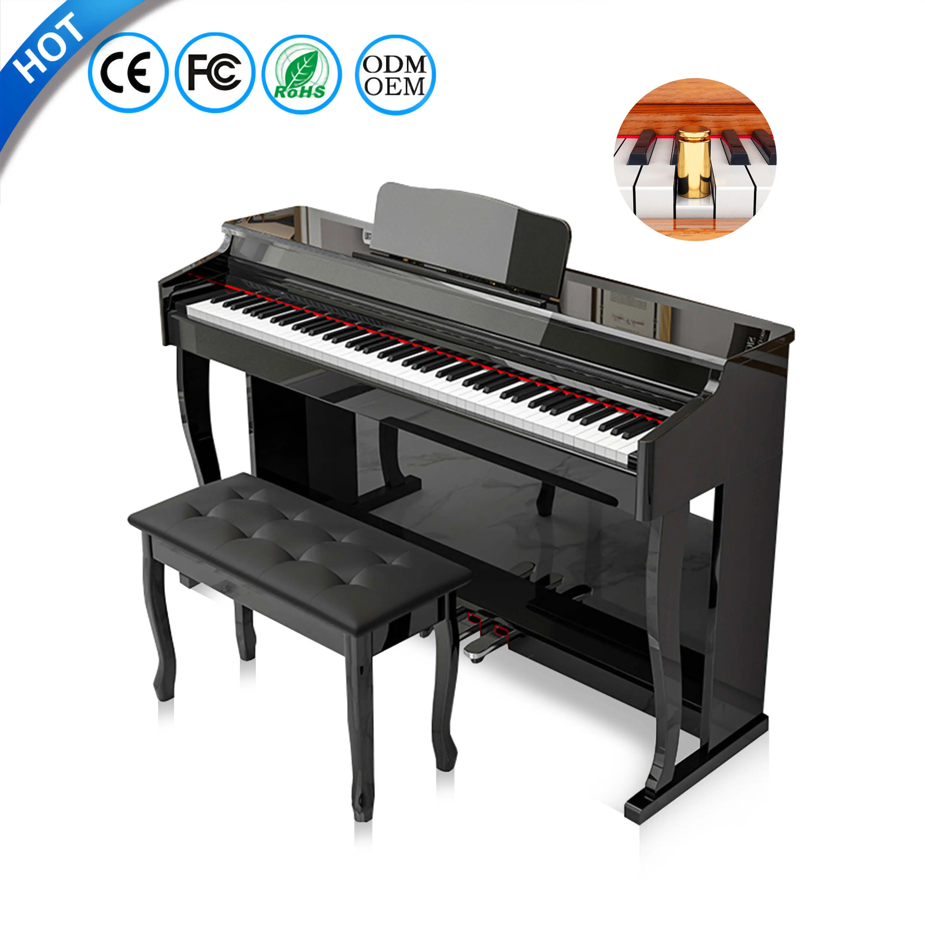 Alat musik piano listrik keyboard piano digital elektronik 88 tombol piano digital untuk dijual