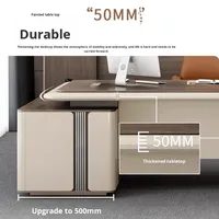 Ensemble complet de bureau de direction, bureaux et chaises de direction, design simple, moderne et élégant, bois, mobilier haut de gamme