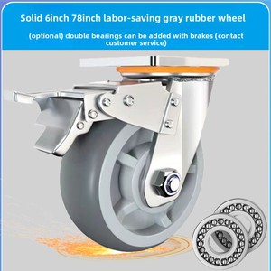 עגלת משא מפלדה כבדה עם צמיגים פנאומטיים גדולים, עגלת משטח שטוחה מתקפלת, שקטה, ניתנת להתאמה אישית - Product Image 4