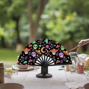 Éventail pliant en bambou de 13 pouces, grand format, pour la danse, avec logo personnalisé imprimé par sublimation, bruit sonore, idéal pour les mariages - Product Image 4