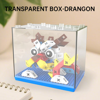 PUNGROW, juguete de construcción educativa, dragón, Mini bloques de animales, modelo simbólico, bloque de animales, juego de decoración, juguetes ensamblados para niños