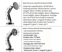 Support de téléphone magnétique universel pliable en alliage d'aluminium à bras long réglable, rotatif à 360 degrés, pour console de voiture, modèle 2025, le plus vendu