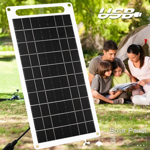 ALECTER Portable 6W 5V <b>Solar</b> Panel, High Efficiency Monocrystalline Waterproof PV Module for Outdoor <b>Camera</b> Camping Daily Power - Product Image 1