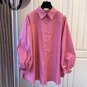 Camicette coreane alla moda taglie forti da donna a collo alto a maniche lunghe camicette sottili per camicia casual - Product Image 1