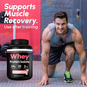 SUNI OEM ODM al por mayor Etiqueta Privada proteína de suero en polvo aislado sabor fresa proteína en polvo para <span class=keywords><strong>pre</strong></span> entrenamiento - Product Image 3