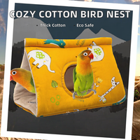 JOYSING Nid d'oiseau de luxe écologique en tissu épaissi pour l'automne et l'hiver, maison pour perroquet, cage à oiseaux, hamac, endroit de sommeil triangulaire