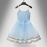 Robe de ballet pour enfants, robe de performance haut de gamme personnalisée Giselle Clara Gopelia avec pompons