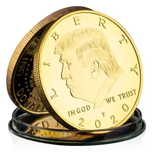 President of United States Collectible Gold Silver Plated Souvenir Gift Liberty In God We Trust Commemorative Coin