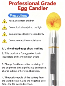 Lampe à œufs LED portable, rechargeable, pour vérifier la fertilité des œufs, pour l'écloserie domestique - Product Image 3