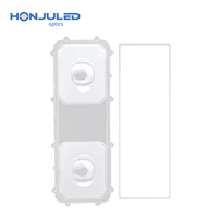 HONJU Lentille de lumière optique LED pour lampadaire solaire à double tête avec réflecteurs hétérogènes à structure plane-convexe durable