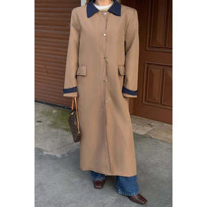 Abrigo Largo Vintage Marrón Aldabella para Mujer, de Piel Genuina con Forro de Algodón, Cierre con Cinturón y Botones, para Otoño e Invierno - Product Image 5