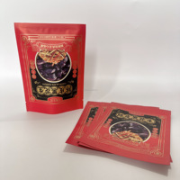 Sachet de cacahuètes au wasabi scellé sur trois côtés avec élément wasabi pour les cacahuètes au wasabi