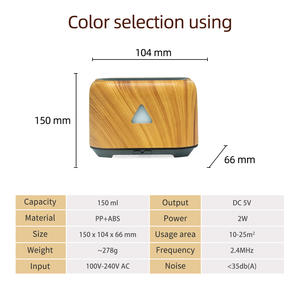 Diffuseur d'arômes JCSY 150 ml, humidificateur USB de type brume avec fonction de minuterie pour la maison et le bureau - Product Image 3