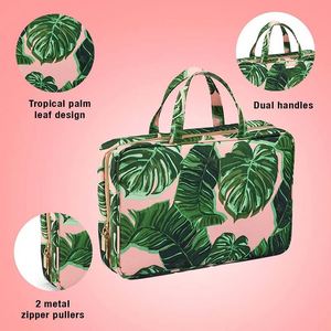 Bolsa de Maquillaje de Viaje de Fábrica BSCI, Bolsa Grande para Artículos de Aseo y Cosméticos con Organizador Interno, Perfecta para Escapadas de Fin de Semana o Viajes Largos - Product Image 4