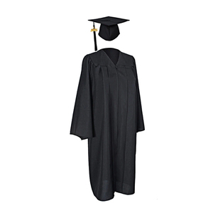 Túnica <span class=keywords><strong>de</strong></span> <span class=keywords><strong>Graduación</strong></span> Unisex Mate con Birrete, Túnica <span class=keywords><strong>de</strong></span> Coro <span class=keywords><strong>para</strong></span> Escuela Secundaria/Universidad, Túnica <span class=keywords><strong>de</strong></span> Juez, Disfraz - 100% Poliéster con Serigrafía - Product Image 1